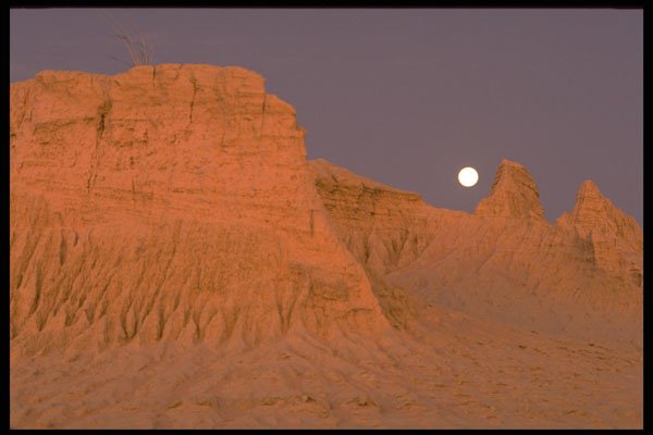 603065 Moonrise, Mungo, Australia A4 Photo Print