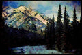 603071 Bow River, Banff, Alberta, Canada A4 Limited Edition Watercolour Print