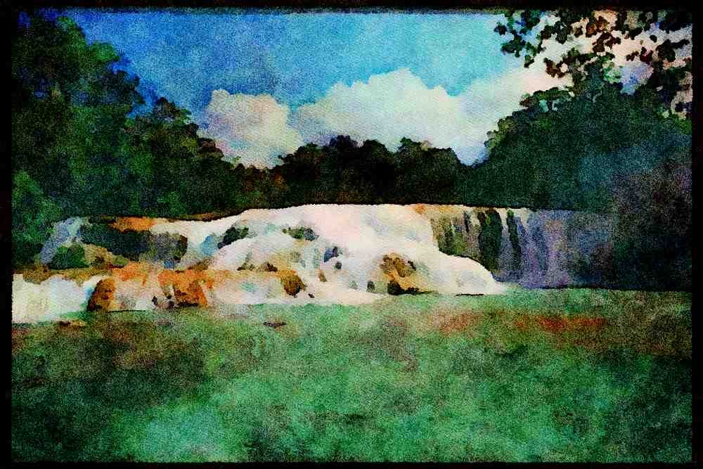 603087 Waterfalls, Agua Azul, Mexico A4 Limited Edition Watercolour Print
