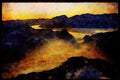603092 A Large Fog Bank Over Upper Rhine Valley, Switzerland A4 Limited Edition Watercolour Print