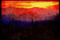 603094 Southwest Sunset, Arizona A4 Limited Edition Watercolour Print