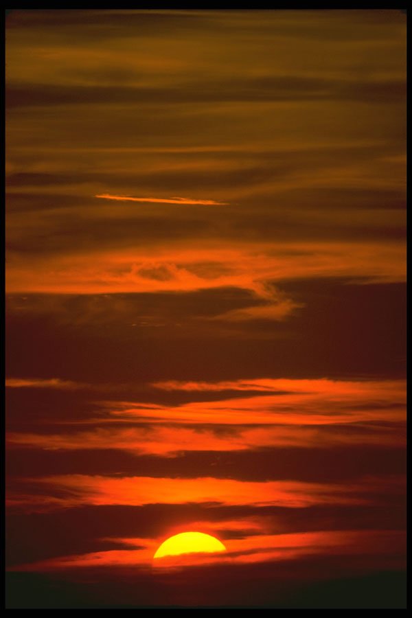 604004 Sinking Sun A4 Photo Print