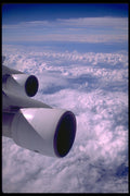 604032 747 Wing And Engines, Clouds At 37,000 Feet A4 Photo Print