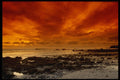 604042 Tide Pools Under A Fire Sky, Laguna Beach, California A4 Photo Print
