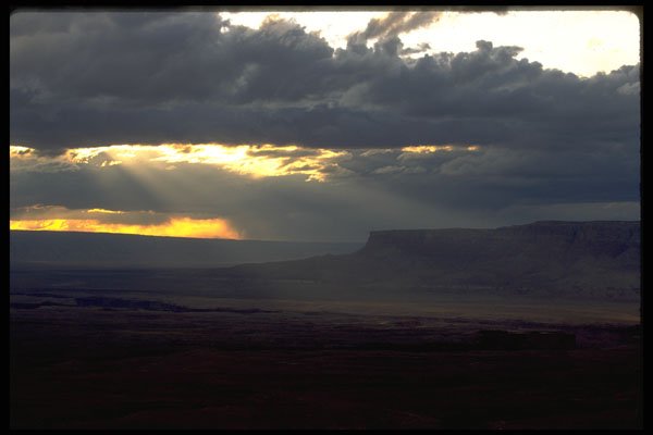 604047 Sunset Over Vermilion Cliffs And Kaibab Plateau, Arizona A4 Photo Print