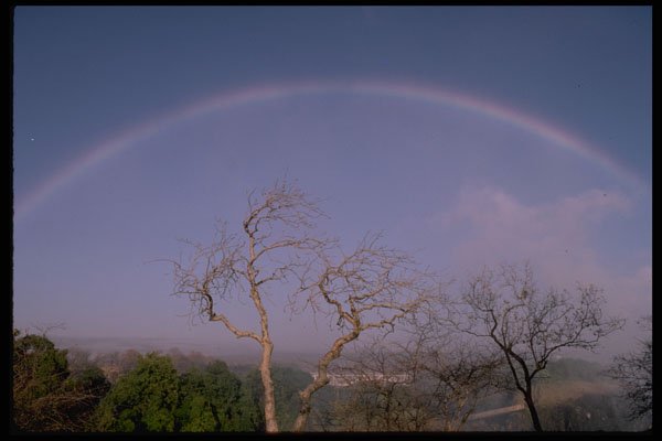 604085 Rainbow Over Victoria Falls, From Zambia Side, Africa A4 Photo Print