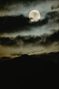 604096 Moonrise Over Rocky Mountains, Alberta, Canada A4 Photo Print