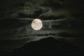 604097 Moonrise Over Rocky Mountains, Alberta, Canada A4 Photo Print