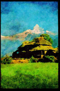605012 Machhapuchare, Himalayas, Nepal A4 Limited Edition Watercolour Print