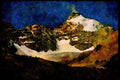 605017 Glacier, Columbia Ice Fields, Alberta, Canada A4 Limited Edition Watercolour Print