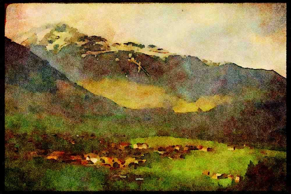 605026 Oberalppass, Switzerland A4 Limited Edition Watercolour Print