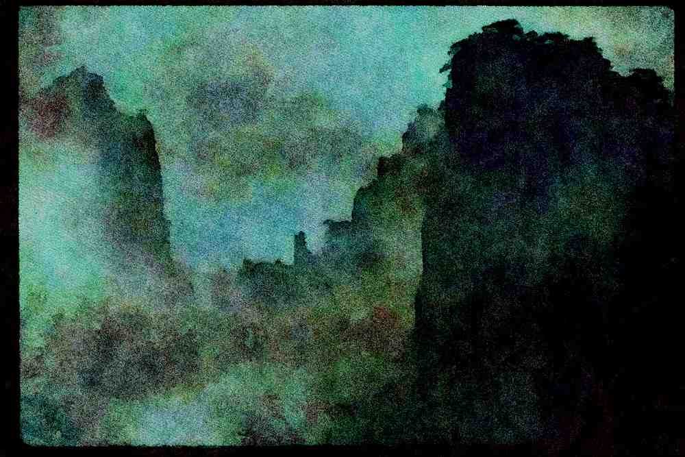 605031 East Yellow Mountain, China A4 Limited Edition Watercolour Print