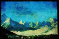605034 Ama Dablang And Kantenga, Himalayas A4 Limited Edition Watercolour Print