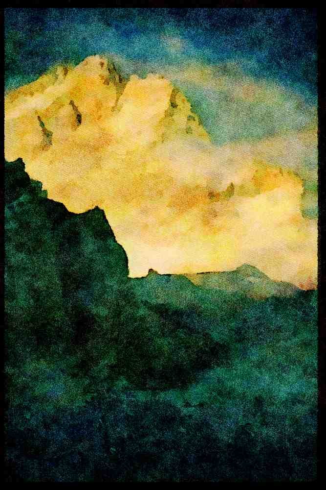 605036 Manaslu, Himalayas A4 Limited Edition Watercolour Print