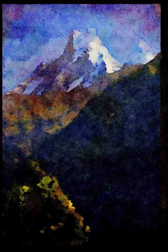 605042 Machhapuchare, Himalayas A4 Limited Edition Watercolour Print