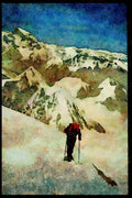 605047 West Ridge Of Everest, Himalayas A4 Limited Edition Watercolour Print