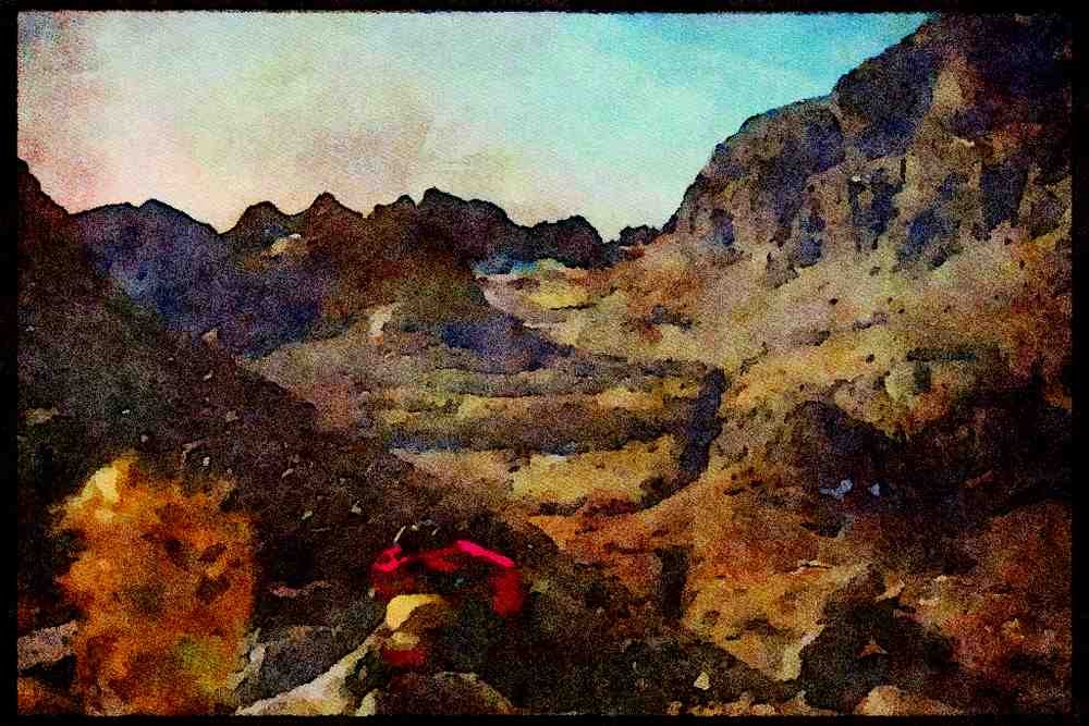 605051 On The Trail To The Top Of Morocco A4 Limited Edition Watercolour Print
