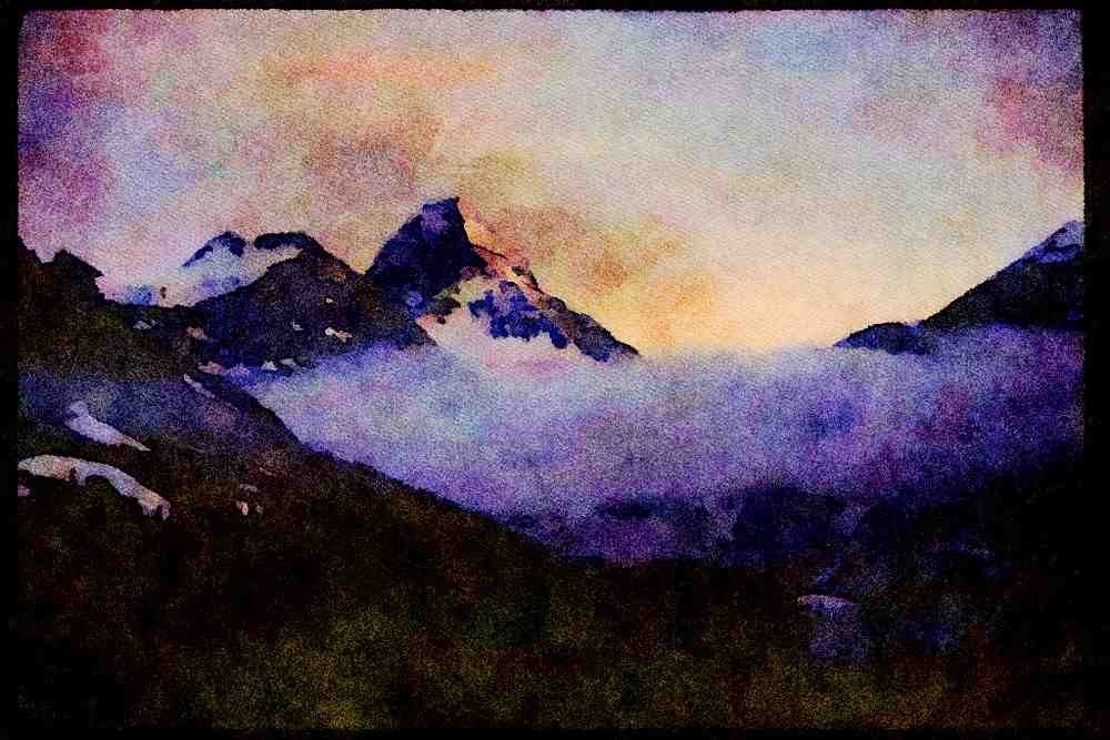 605052 Mt. Assiniboine, Assiniboine Provincial Park, B.C., Canada A4 Limited Edition Watercolour Print