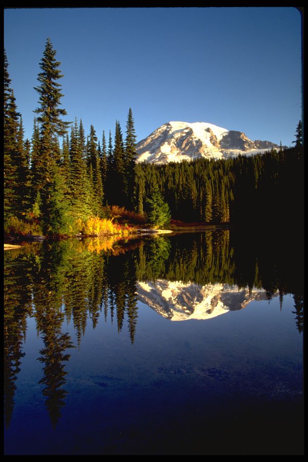 605056 Reflection Lake, Mount Rainier National Park, Washington A4 Photo Print