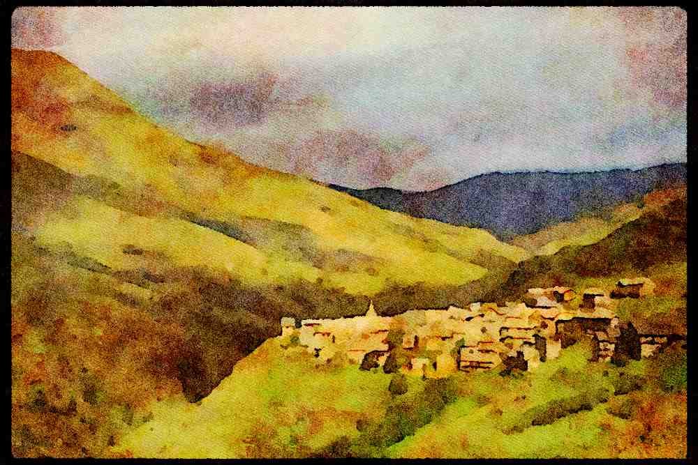 605062 Chazelet, France A4 Limited Edition Watercolour Print