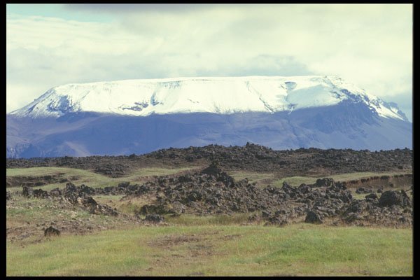 605066 Hverjfall Volcano Topped With Snow, Iceland A4 Photo Print