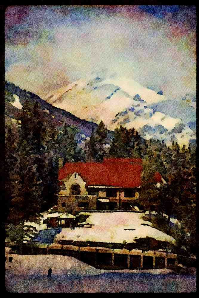 605077 Banff National Park, Alberta, Canada A4 Limited Edition Watercolour Print