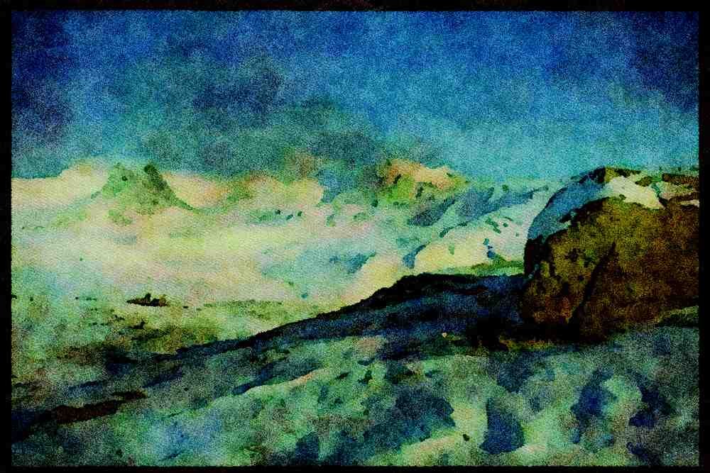 605078 Topografov Peak, Siberia A4 Limited Edition Watercolour Print