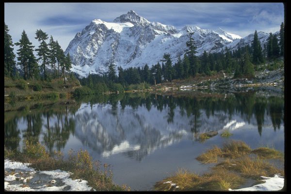 605091 Mount Suskan In Mirror Lake A4 Photo Print