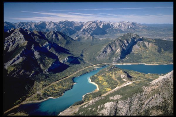 605095 Barrier Lake, Rocky Mountains, Alberta, Canada A4 Photo Print