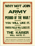606 why not join the army war poster 2 Vintage Advert A4 Photo Print