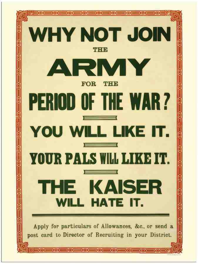 606 why not join the army war poster 2 Vintage Advert A4 Photo Print
