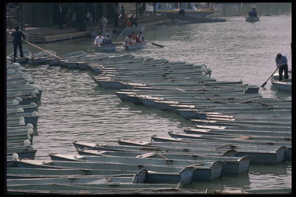 606005 Rowboats At Summer Palace, China A4 Photo Print