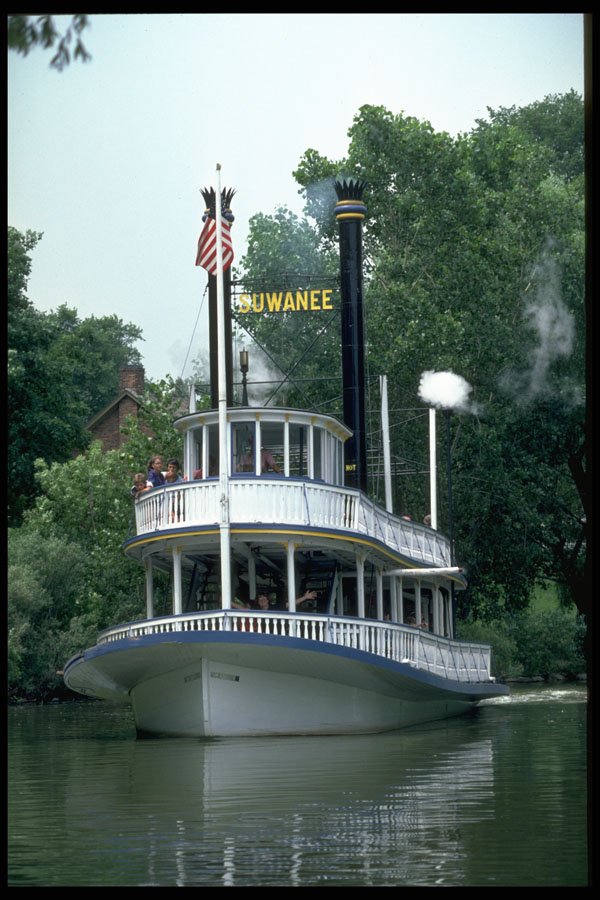 606020 Steam powered Riverboat A4 Photo Print