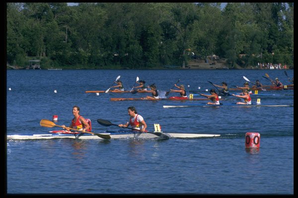 606025 Men's Kayak Races, Minnesota A4 Photo Print