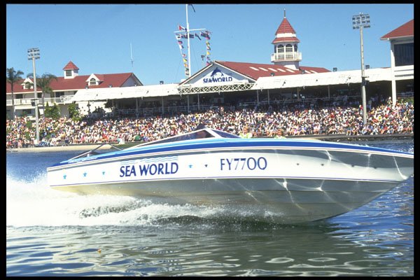 606085 Sea World Ski Boat, Australia A4 Photo Print