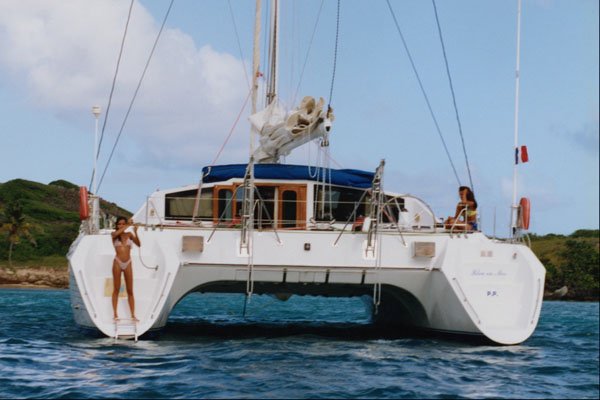 606094 Sailboat, Catamaran Class, Caribbean Sea A4 Photo Print