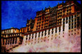 607000 Windows Of Potala Palace, Lhasa, Tibet A4 Limited Edition Watercolour Print