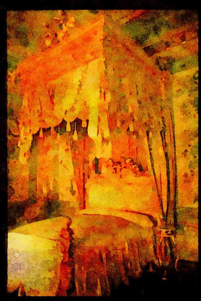 607015 Royal Bed At The Pavlovsk Palace, Russia A4 Limited Edition Watercolour Print