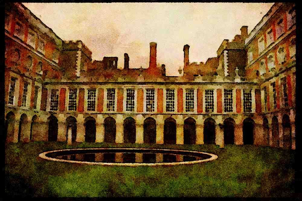 607022 Hampton Court Palace, England A4 Limited Edition Watercolour Print