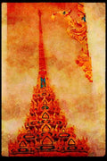 607033 Royal Palace Decoration, Thailand A4 Limited Edition Watercolour Print