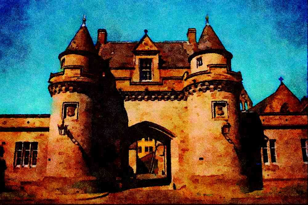 607094 Holyrood House Palace, Edinburgh, Scotland A4 Limited Edition Watercolour Print