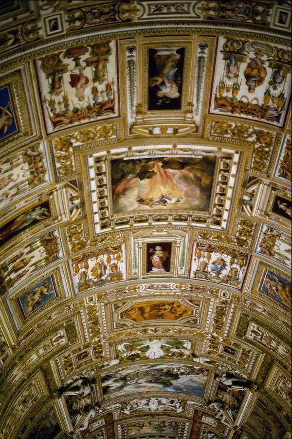 608078 Painted Ceiling, Vatican Museum, Rome, Italy A4 Photo Print