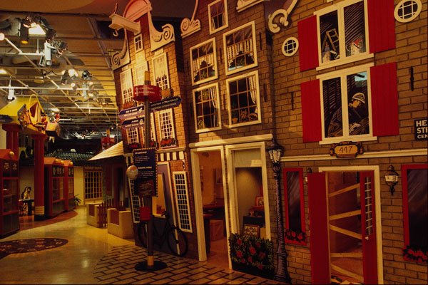 609005 Streetscape From The Great Adventure (Children's Museum) A4 Photo Print