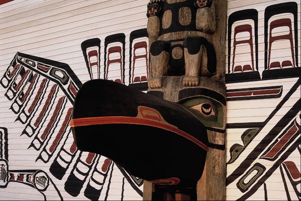 609015 The Wakas Pole Features The Mythic Figure Raven A4 Photo Print