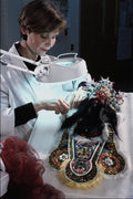 609017 Restoring A Native Costume In The Conservatory Laboratory A4 Photo Print
