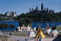 609020 Tipis On The Museum Grounds, Opposite Parliament Buildings A4 Photo Print