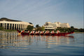609030 Haida Canoe On The River In Front Of The Museum Site A4 Photo Print