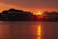 609052 Sunset And Museum A4 Photo Print