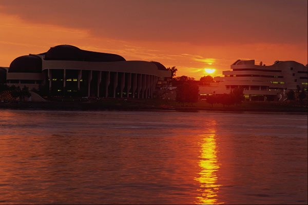 609052 Sunset And Museum A4 Photo Print