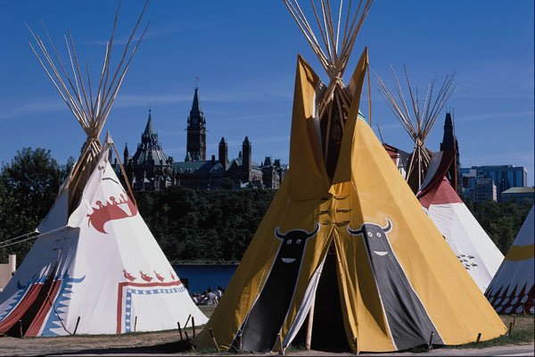 609072 Tipis On The Museum Grounds A4 Photo Print